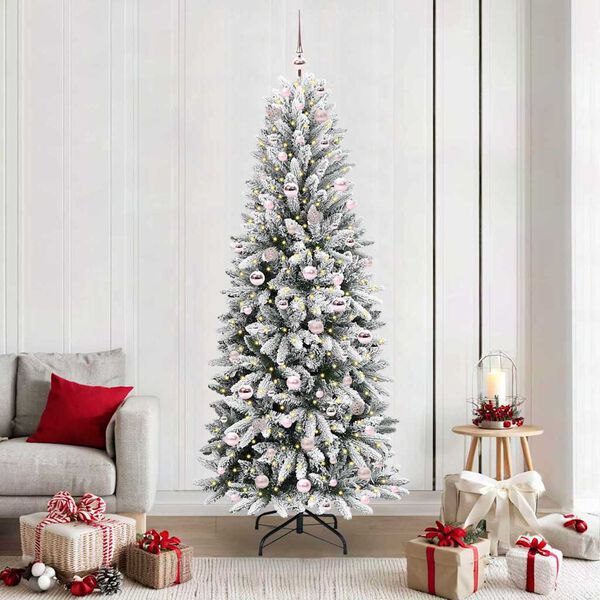 vidaXL &Aacute;rbol de Navidad artificial 210 cm PVC y Pl&aacute;stico y Acero y PE