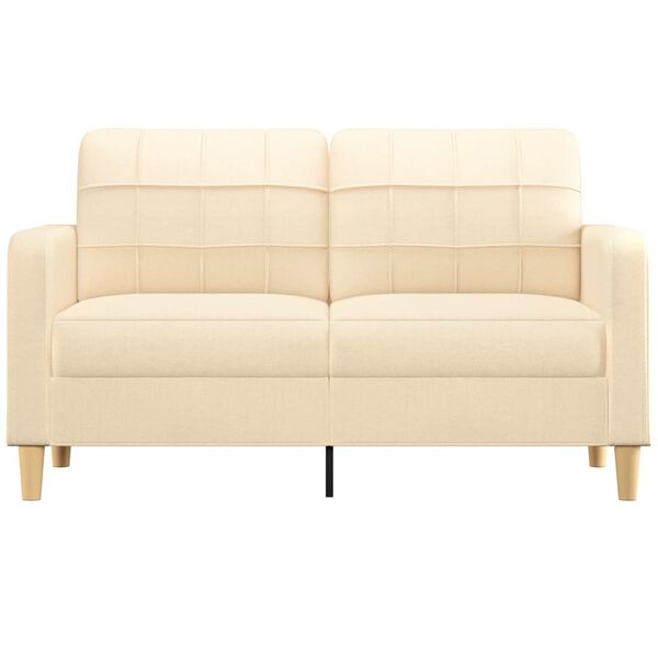vidaXL Sof&aacute; de 2 plazas de tela color crema 140 cm