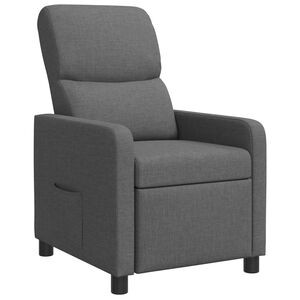 vidaXL Recliner Gris oscuro Tela