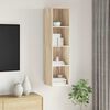 vidaXL Mueble TV pared contrachapada color roble Sonoma 37x37x142,5 cm