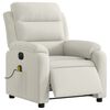 vidaXL Sill&oacute;n reclinable de masaje el&eacute;ctrico terciopelo color crema