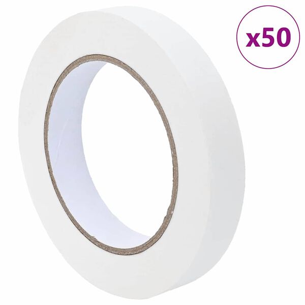 vidaXL Cintas de Enmascarar para Pintores 50 pcs 19mm x 50m Papel