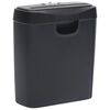 vidaXL Trituradora de papel cortadas en tiras 6 hojas negro