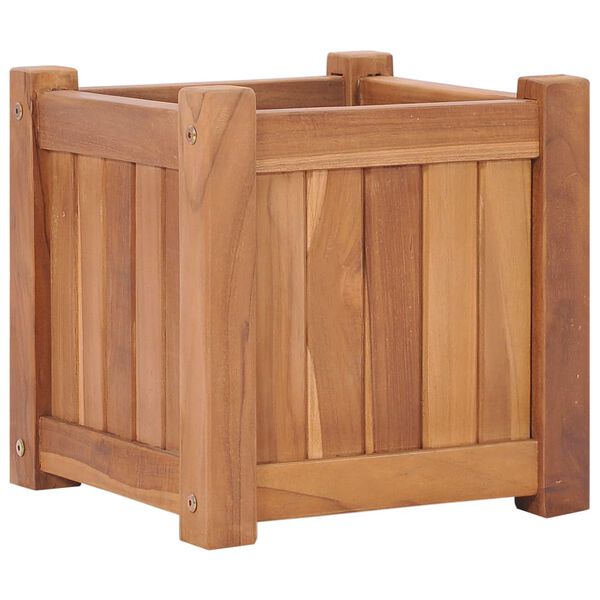 vidaXL Arriate elevado madera maciza de teca 30x30x30 cm