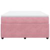 vidaXL Cama box spring con colch&oacute;n terciopelo rosa 140x190 cm