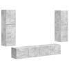 vidaXL Conjunto de mueble de TV 4 uds. Gris Concreto