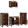 vidaXL Juego de muebles de baño 4 pcs Marrón Madera de mango maciza