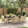 vidaXL Conjunto de Comedor de Jard&iacute;n 7 pcs Beige rat&aacute;n sint&eacute;tico