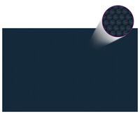 vidaXL Cubierta solar de piscina de PE flotante negro y azul 260x160cm