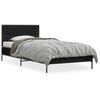 vidaXL Estructura de cama madera de ingenier&iacute;a y metal negro 90x200 cm