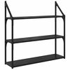 vidaXL Estante de pared Montada en la pared Roble Negro