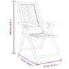 vidaXL Sillas de jardín reclinables 2 uds madera maciza acacia