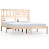 vidaXL Estructura de cama sin colch&oacute;n madera maciza de pino 120x190 cm