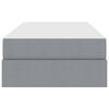 vidaXL Cama con almacenamiento y colch&oacute;n Gris Claro 90 x 190 cm