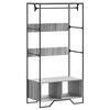 vidaXL Armario de madera de ingenier&iacute;a gris Sonoma 90x50x180 cm