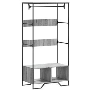 vidaXL Armario de madera de ingenier&iacute;a gris Sonoma 90x50x180 cm