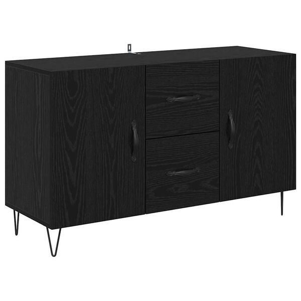 vidaXL Vitrina Roble Negro 100 x 36 x 60 cm Madera contrachapada