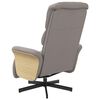 vidaXL Sill&oacute;n reclinable con reposapi&eacute;s tela gris taupe