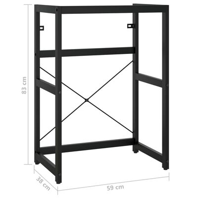 vidaXL Estructura de lavabo de hierro negro 59x38x83 cm