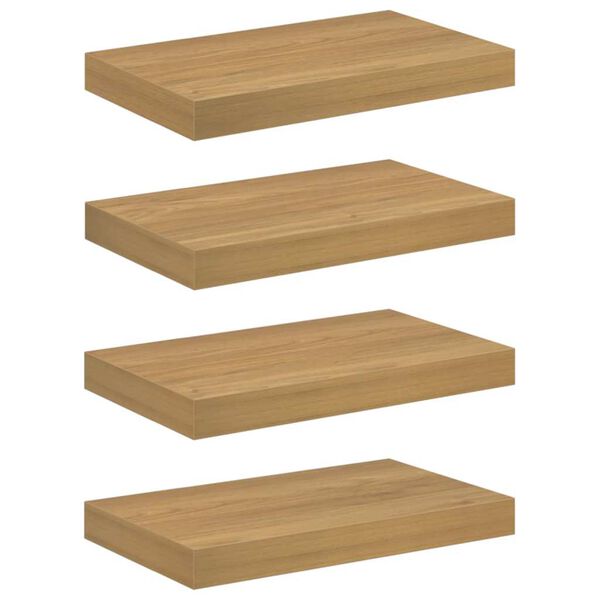 vidaXL Estante de pared 4 pcs Marr&oacute;n 40 x 23,5 x 4 cm