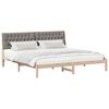 vidaXL Estructura de Cama con Cabecera Tapizada Marrón 200 x 200 cm