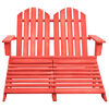 vldaXL Silla Adirondack de jardín 2 plazas madera maciza de abeto rojo