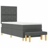 vidaXL Cama tipo Box Spring con colch&oacute;n Gris oscuro 80 x 200 cm tela