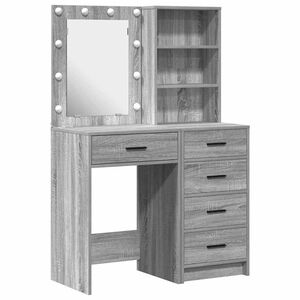 vidaXL Mesa de tocador 2 uds. Gris 50 x 41 x 135 cm