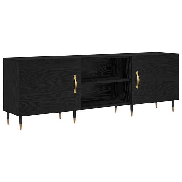 vidaXL Gabinete de TV Roble negro 150 x 30 x 50 cm