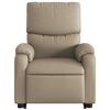 vidaXL Sill&oacute;n reclinable elevable cuero artificial color capuchino