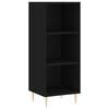 vidaXL Aparador de madera de ingenier&iacute;a negro 34,5x32,5x90 cm