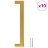 vidaXL Tiradores para armarios 10 uds acero inoxidable dorado 160 mm
