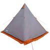 vidaXL Tienda familiar tipi para 6 personas impermeable gris naranja