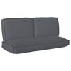 vidaXL Juego de Cojines Tela Oxford Antracita 120 x 50 x 52 cm