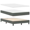 vidaXL Cama tipo Box Spring con colch&oacute;n Gris oscuro 120 x 190 cm tela