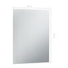 vidaXL Espejo de pared de baño con LED 60x80 cm