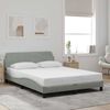 vidaXL Estructura de cama Dover terciopelo gris claro 120x200 cm