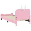 vidaXL Cama para niños con cabecero con cabecera Rosa 80 x 200 cm PU