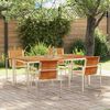 vidaXL Conjunto de Comedor de Jardín 5 pcs Madera de teca maciza