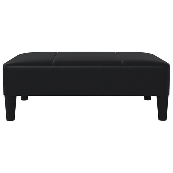 vidaXL Reposapi&eacute;s cuero sint&eacute;tico negro 78x56x32 cm