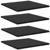 vidaXL Tablero de Estanter&iacute;a 3 niveles 4 pcs 40 x 40 x 1,5 cm Negro