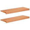 vidaXL Alfombras para escalones 2 uds. 70 x 25 x 2 cm Barniz