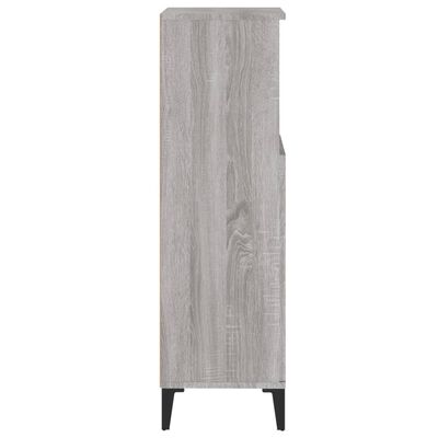 vidaXL Armario de baño madera contrachapada gris Sonoma 30x30x100 cm