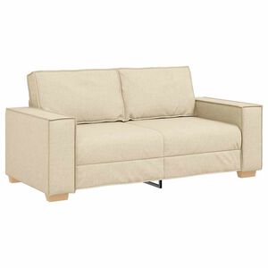 vidaXL Sof&aacute; de 2 plazas de tela color crema, 180x78x84 cm