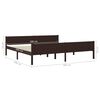 vidaXL Estructura cama sin colch&oacute;n madera pino marr&oacute;n oscuro 200x200cm
