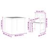vidaXL Conjunto de Comedor de Jard&iacute;n 3 pcs Marr&oacute;n