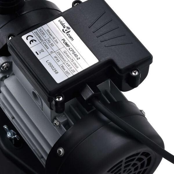 vidaXL Bomba de filtro de arena piscina con válvula 7 posiciones 18L