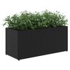 vidaXL Jardineras con 2 maceteros 2 uds rat&aacute;n PE negro 72x30x32 cm