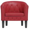 vidaXL Sill&oacute;n cuero sint&eacute;tico rojo tinto