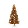vidaXL &Aacute;rbol de Navidad con 300 LED con soporte Dorado 180 cm PET